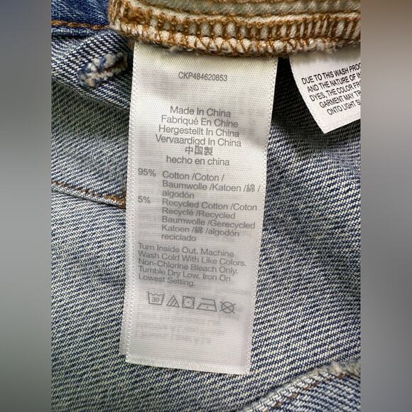 NWT Madewell Denim Crossover-Waist Mini Skirt In Ladson Wash Size 32 - Picture 7 of 10